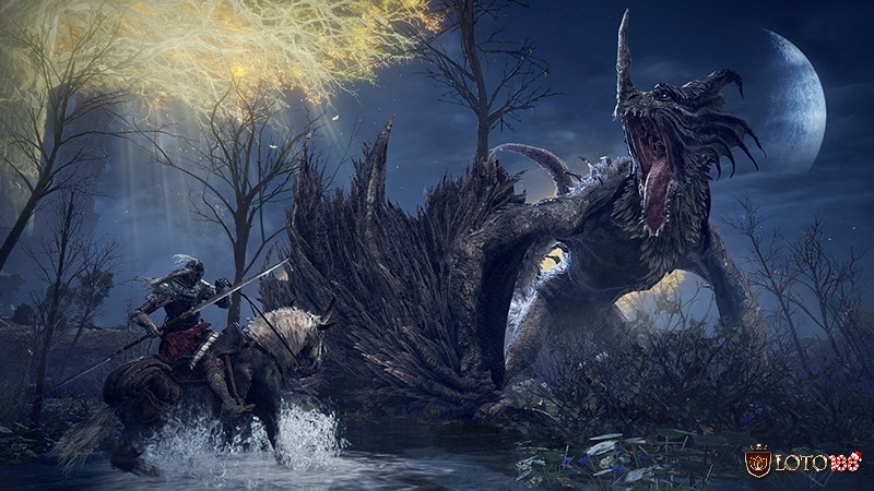 Đồ họa siêu khủng của game Elden Ring, với các chi tiết tỉ mỉ và hiệu ứng hình ảnh ấn tượng