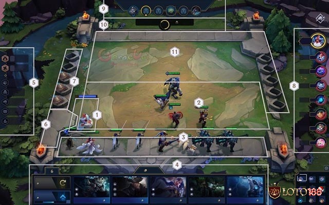 Các vị trí người chơi cần lưu ý trong game Đấu trường chân lý