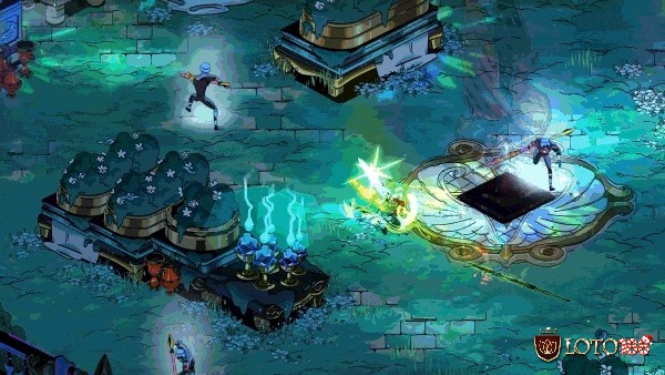 Zagreus đang chiến đấu với lũ quái vật trong thế giới ngầm trong Hades