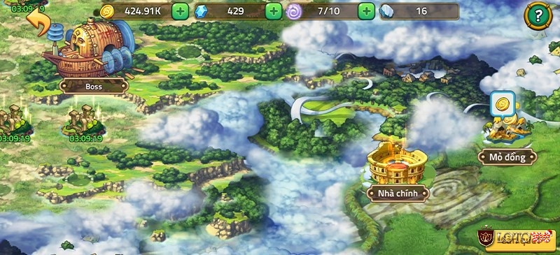 Đồ họa chibi đáng yêu trong game Hải Tặc Đại Chiến kết hợp hiệu ứng kỹ năng bắt mắt