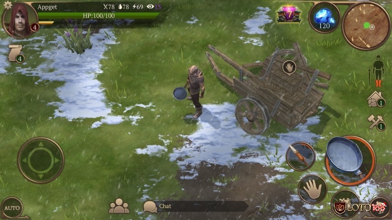 Giao diện điều khiển trong game được tùy chỉnh trực quan với các nút chức năng được bố trí hợp lý theo ngón tay cái.