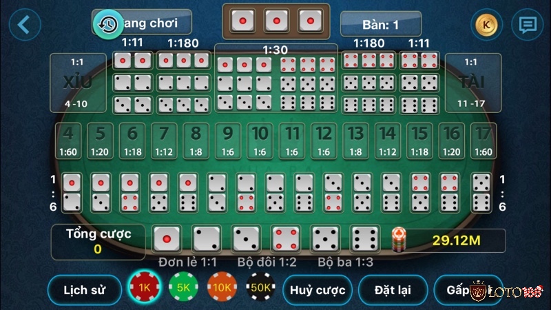 Giao diện phần mềm tài xỉu sử dụng thuật toán RNG, bảo đảm tính công bằng và ngẫu nhiên cho người chơi.