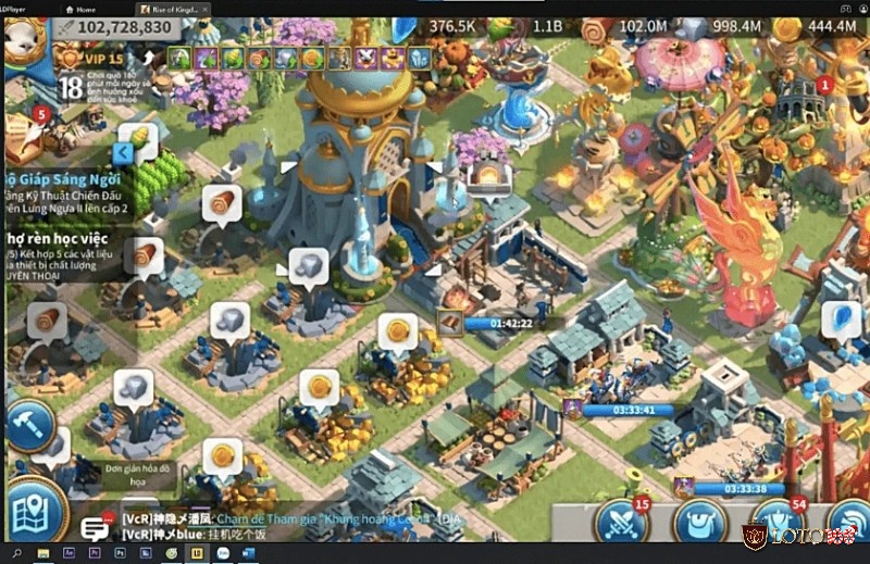 Rise of Kingdoms 2 với bản đồ thế giới mở và chiến tranh quy mô lớn.