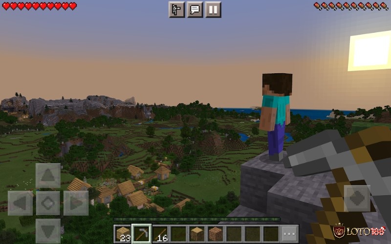 Minecraft sở hữu đồ hoạ cực kì vui nhộn tạo một không gian giải trí tuyệt vời