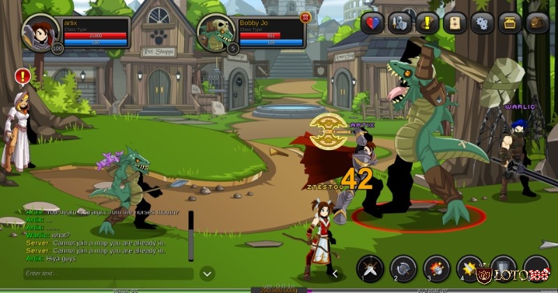 AdventureQuest Worlds phù hợp với người thích nhập vai cổ điển và không khí cộng đồng ấm áp