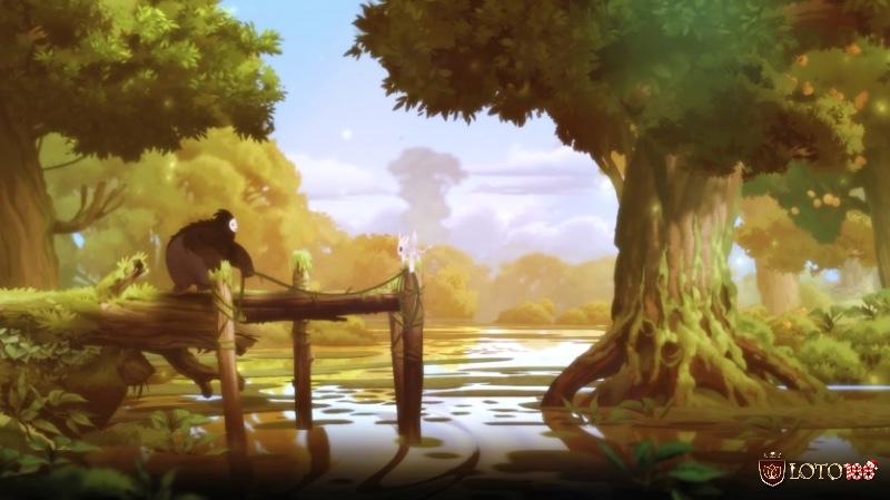 Mỗi cảnh quan giống như một bức tranh được vẽ nên bằng cảm xúc thuần khiết trong game Ori and the Blind Forest.
