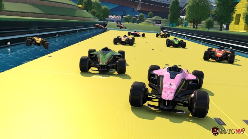 Xe đua trong Trackmania (2020) đẹp mắt được thiết kế với công suất đạt tối đa