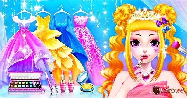 Princess Makeup Salon hấp dẫn nhờ kho váy dạ hội phong phú, nhiều phong cách công chúa để biến hóa