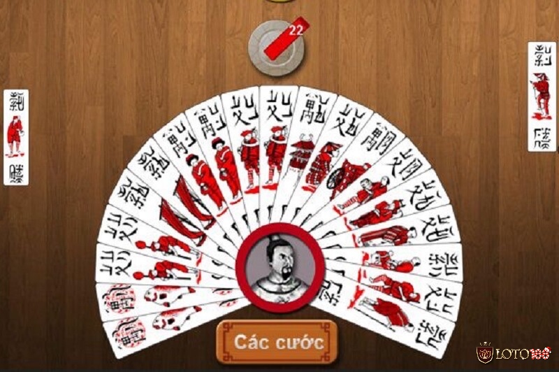 Mẹo chơi bài chắn hiệu quả nhất được minh họa qua giao diện quạt bài và nút các cước trong game chắn online