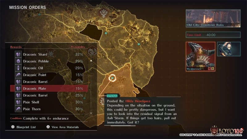 Bảng nhiệm vụ và danh sách phần thưởng trong God Eater 3