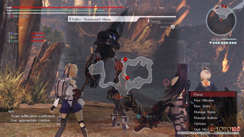 Khu vực căn cứ với NPC hội thoại bắt buộc trong God Eater 3