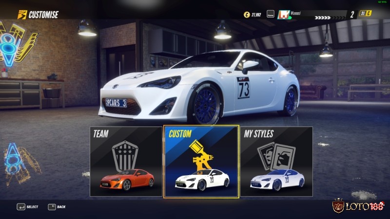 Giao diện tùy biến giúp người chơi cảm thấy mình đang xây garage thật sự